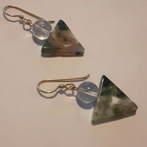 Unique triangle dangle earrings